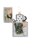 49767 Zippo öngyújtó, ezüst színben- Szamuráj harcos Luis Royo-tól