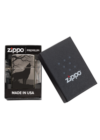 49188 Zippo öngyújtó, black ice színben,360°-os kép díszítéssel,farkas mintával
