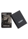 49188 Zippo öngyújtó, black ice színben,360°-os kép díszítéssel,farkas mintával