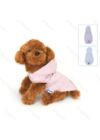 Kutyakabát, tépőzárral rögzíthető, rózsaszín színben, 25 cm háthossz