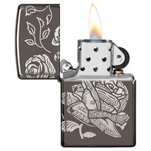 49156 Zippo öngyújtó Black Ice színben 360°-os lézergravírozással