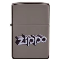49417 Zippo öngyújtó Black Ice színben - Zippo felirat
