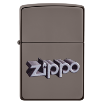49417 Zippo öngyújtó Black Ice színben - Zippo felirat