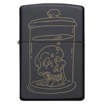 49575 Zippo Öngyújtó fekete színben -  Koponyás