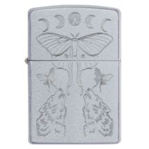 49591 Zippo Öngyújtó ezüst színben - Pillangók farkassal