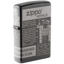 49049 Zippo öngyújtó Black Ice színben -Zippo Newsprint Design