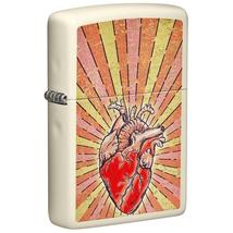 49397 Zippo öngyújtó, Matt krém színben - Szív