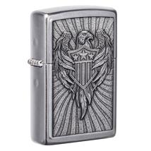 49450 Zippo öngyújtó, fényes ezüst színben - Eagle Shield