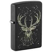 48385 Zippo öngyújtó, matt fekete alapon -Szarvas design