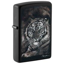 49763 Zippo öngyújtó Matt fekete, Spazuk, tigris