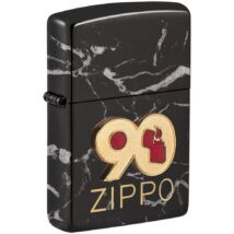 49864 Zippo öngyújtó magasfényű fekete, márványos mintával