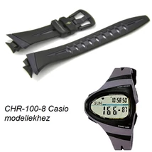 CHR-100-8 Casio fekete műanyag szíj