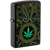 60006149 Zippo öngyújtó fekete színben -Cannabis Design