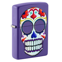 49859 Zippo öngyújtó lila színben -Cukor koponya