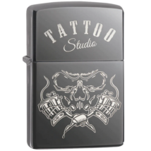 60004111 Zippo öngyújtó Black Ice színben  -Tattoo Studio