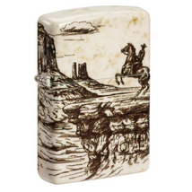 48518 Zippo öngyújtó fehér matt színben- Vadnyugat