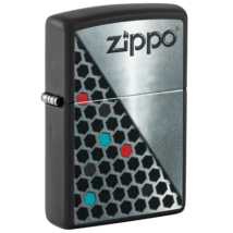 48709 Zippo öngyújtó fekete matt színben -Zippo logo