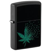48677 Zippo öngyújtó matt fekete, pixeles levél
