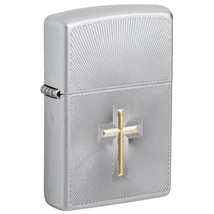 48581 Zippo öngyújtó szatén króm, kereszt