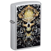 205-107314 Zippo öngyújtó szatén króm, koponya, Anne Stokes