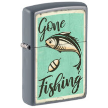 49452-107309 Zippo öngyújtó Flat Grey, Gone Fishing