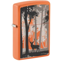 231-107331 Zippo öngyújtó matt narancssárga, szarvas