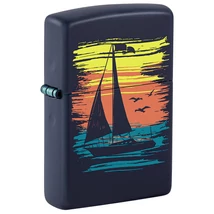 239-107266 Zippo öngyújtó matt sötétkék, vitorlás