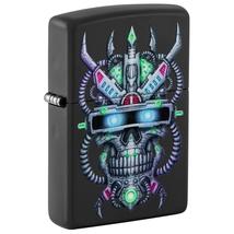 48516 Zippo öngyújtó matt fekete, kiberkoponya