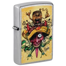 48631 Zippo öngyújtó utcai króm színben, Sean Dietrich, Devil Bill