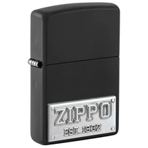 48689 Zippo öngyújtó matt fekete, Zippo embléma