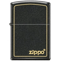 403836 Zippo öngyújtó fekete színben Crackle ® Zippo logó