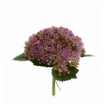 Selyemvirágcsokor dús 30 cm levéllel kötve lila