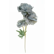 Selyemvirág bazsarózsa 65cm szürke 3ág