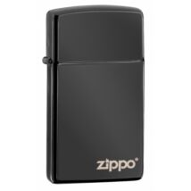 28123zl Zippo Slim-vékony öngyújtó Ébenfekete színben, gravírozható, ajándék 50DR Zippo díszdobozban