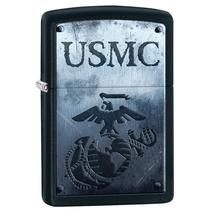 28744 Zippo öngyújtó, fekete matt - Tengerészgyalogos