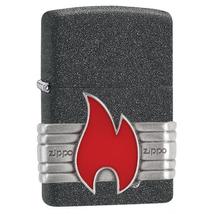 29663 Zippo öngyújtó, Matt szürke Zippo láng rátétes