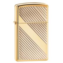 29724 Zippo Slim-vékony öngyújtó, arany színben, csíkos mintával
