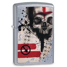 29856 Zippo öngyújtó utcai csiszolt alapon, Koponya motivummal