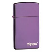 28124ZL Zippo Slim-vékony öngyújtó, fényes lila színben logóval