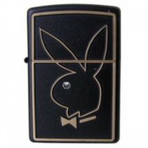 28816 Zippo öngyújtó, matt fekete színben, Playboy emblémával