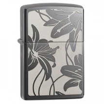 29426 Zippo öngyújtó, Black ice színben - Virág