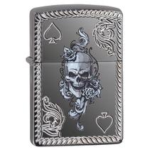 29666 Zippo öngyújtó fényes Black Ice felület, mély gravírozással