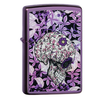 49159 Zippo öngyújtó Fényes lila színben, Koponya ábrázolással