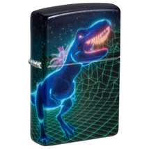 Zippo 46701, Cyber dinoszaurusz design, 540 színfolyamat-2 oldalas, sötétben világít