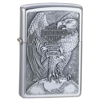 200HDH231 Zippo Öngyújtó, csiszolt króm- Harley Davidson