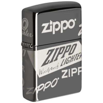 49051 Zippo öngyújtó Black Ice színben -Zippo logó
