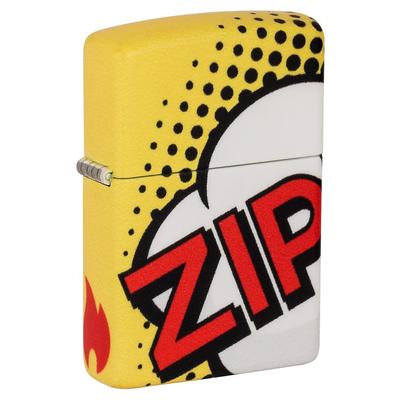49533 Zippo öngyújtó sárga színben, pop art minta