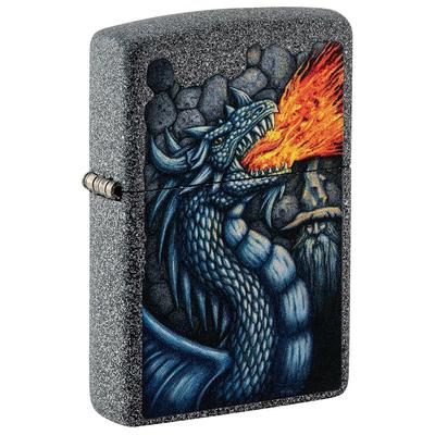 49776 Zippo öngyújtó Iron Stone, tüzes sárkány minta