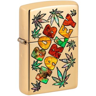 49835 Zippo öngyújtó magasfényű sárgaréz színben, Bob Marley