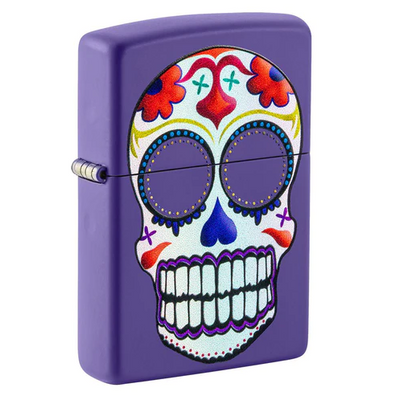 49859 Zippo öngyújtó lila színben -Cukor koponya